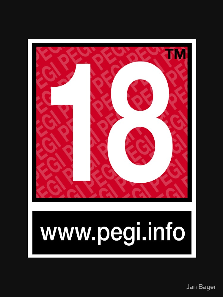 Usk 18 Fsk 18 Pegi 4000 T Shirt For Sale By Janbayer1981 Redbubble Gaming T Shirts Pan