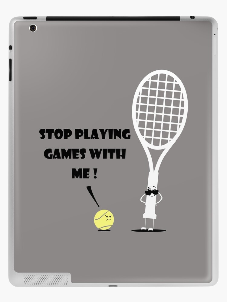Funda y vinilo para iPad «Tenis - Pelota De Tenis Raqueta De Tenis Humor De Dibujos  Animados» de razzelshirts | Redbubble