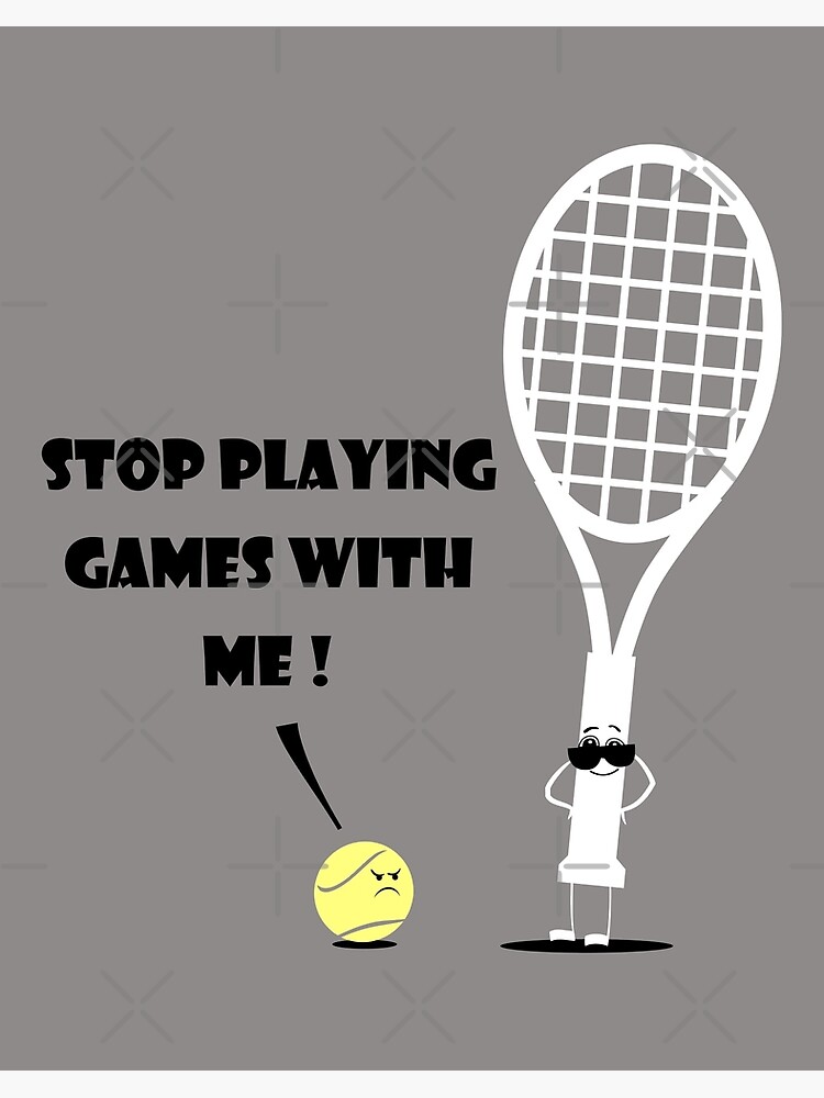 Tennis Tennis Ball Tennis Racket Humor Cartoon Art Board Print By Razzelshirts Redbubble