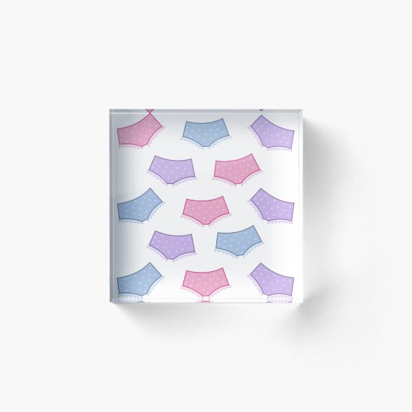 Burlesque Panty Pattern Acrylic Block