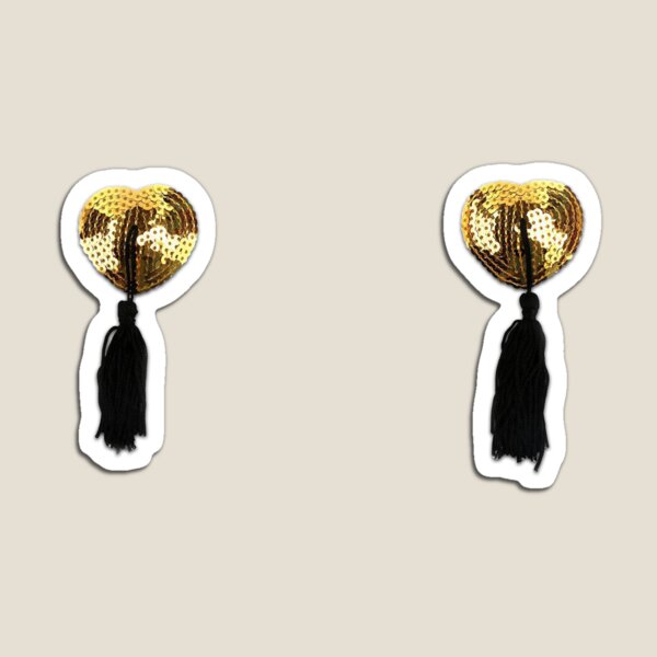Gold Burlesque Pasties Magnet