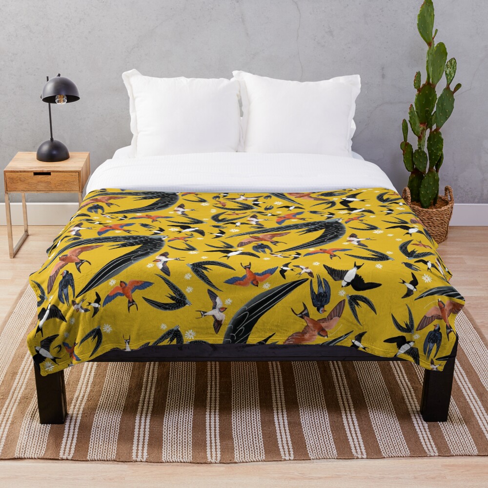 Swallows and swift pattern (Yellow) Manta
