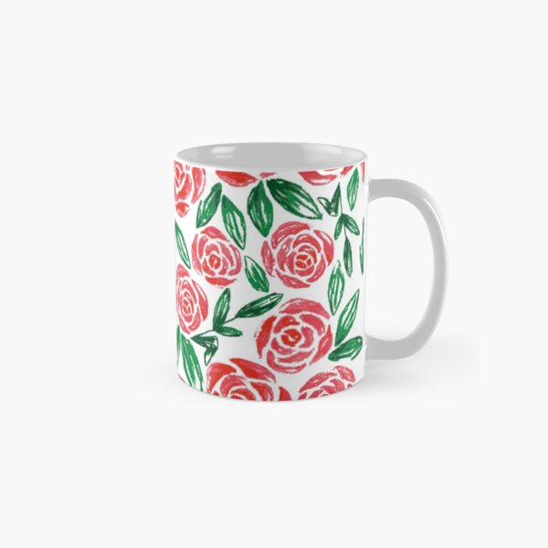 Chalk Red Roses Classic Mug