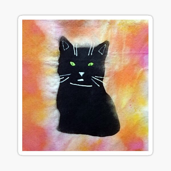 Bild schwarze Katze Sticker