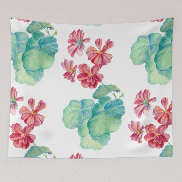 Item preview, Red watercolor geranium designed and sold by Ekaterina Shvetsova.