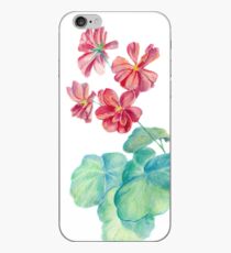 Red watercolor geranium iPhone Case