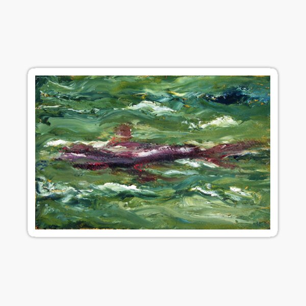 Red Shark Number One Sticker