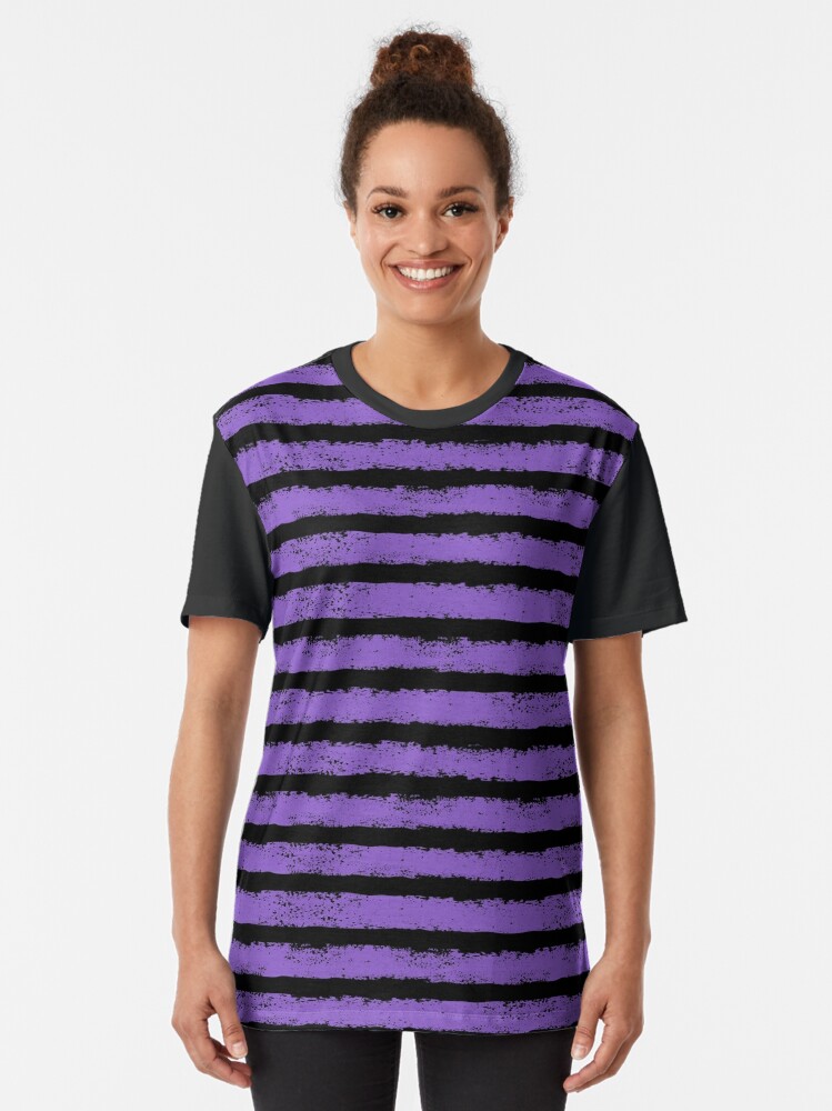 black and purple tshirt