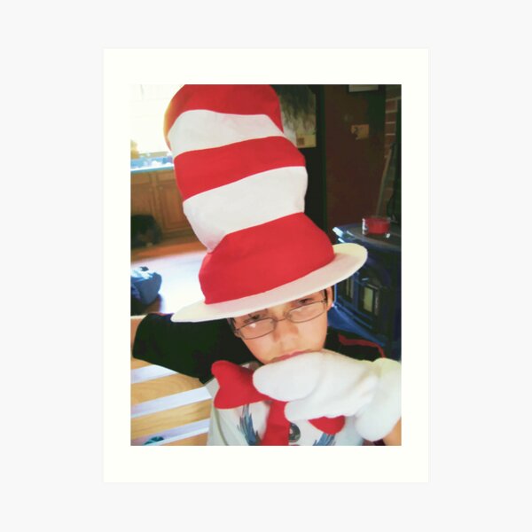 Cat In A Hat Art Print