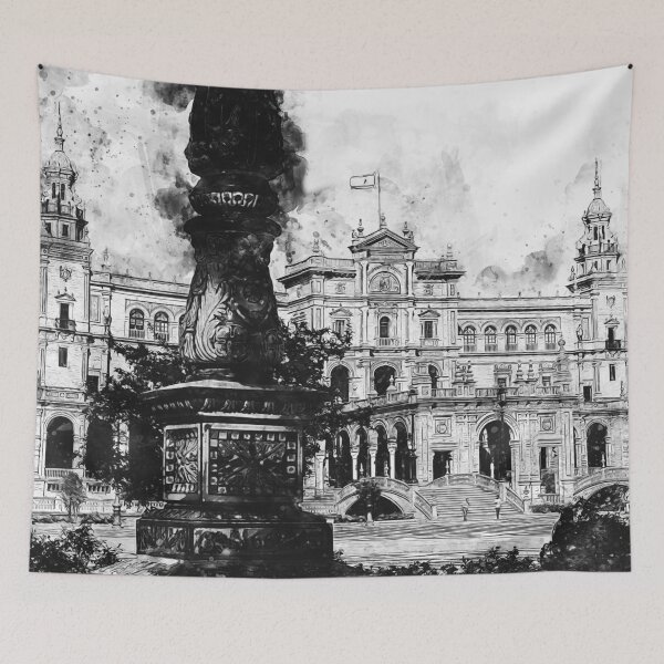 Item preview, Plaza de Espana, Seville designed and sold by AM FineArtPrints.