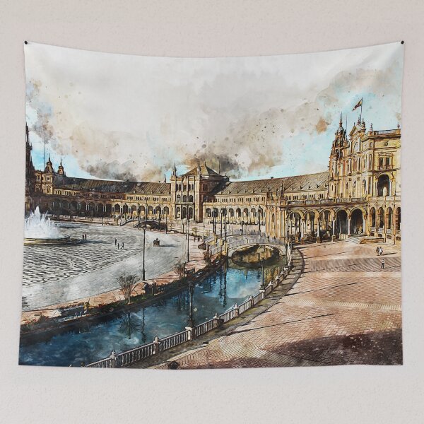 Item preview, Plaza de Espana, Seville designed and sold by AM FineArtPrints.