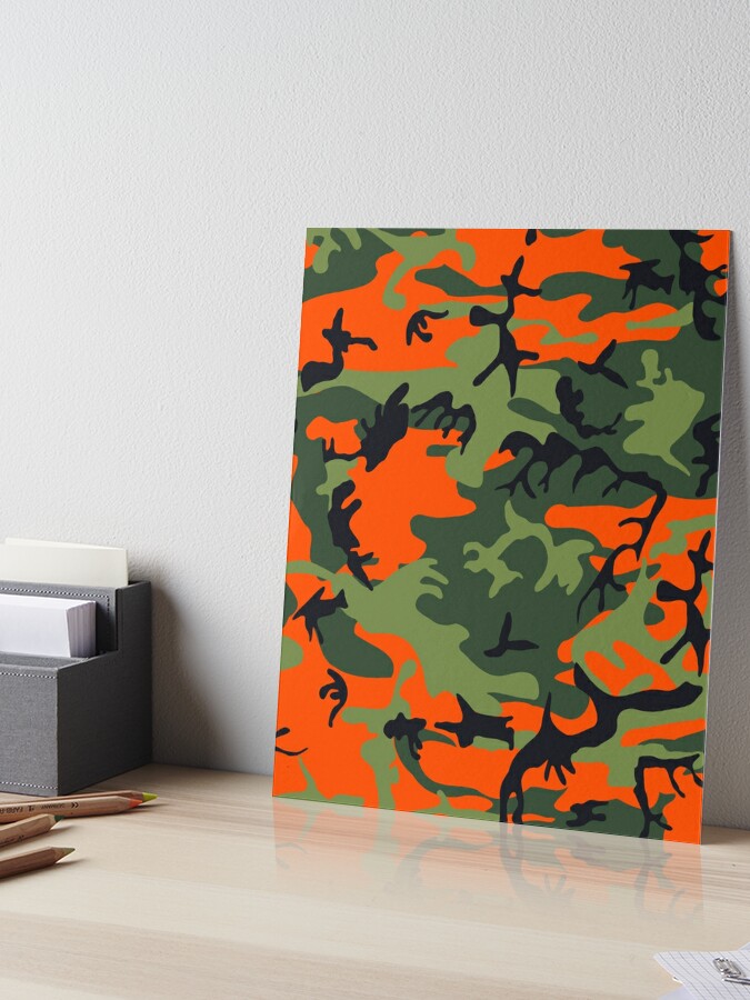 Hunter Orange Camo Camouflage Army Military Hunting | Art Board Print