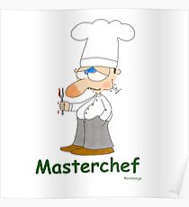 Masterchef Cute Cartoon Cook Poster