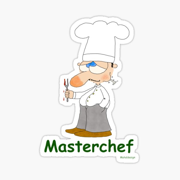 "Masterchef Cute Cartoon Cook" Sticker for Sale by MATAL Redbubble