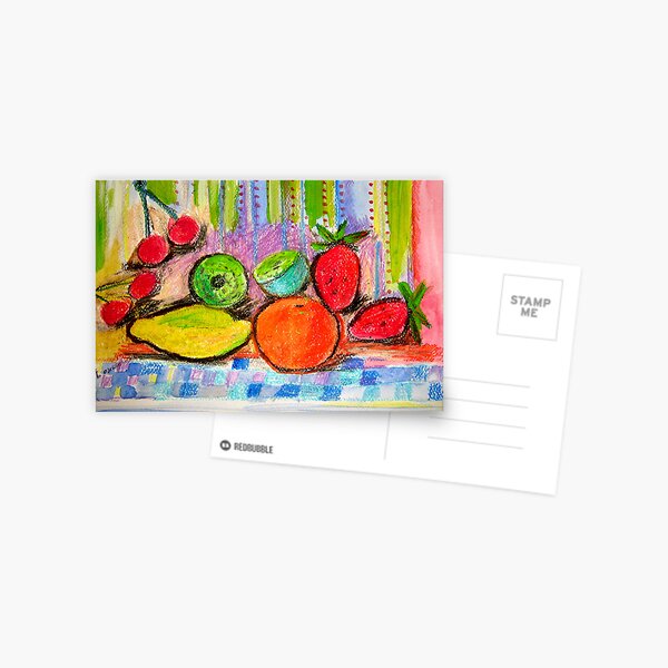 colorful fruits, Postcard