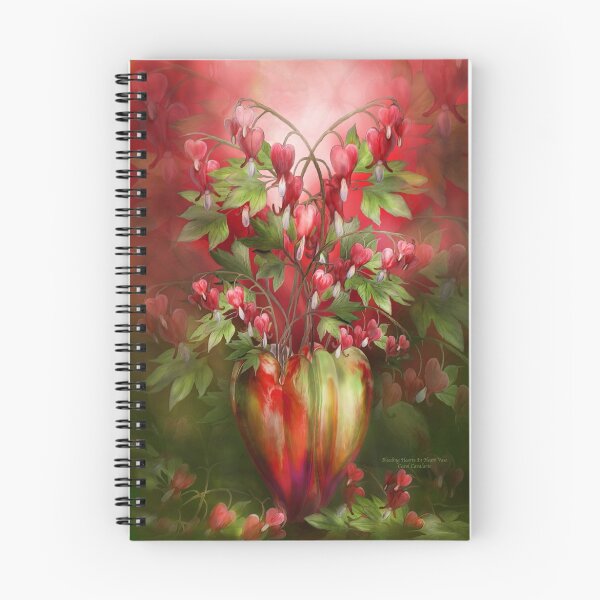 Item preview, Bleeding Hearts In Heart Vase designed and sold by Carol  Cavalaris.