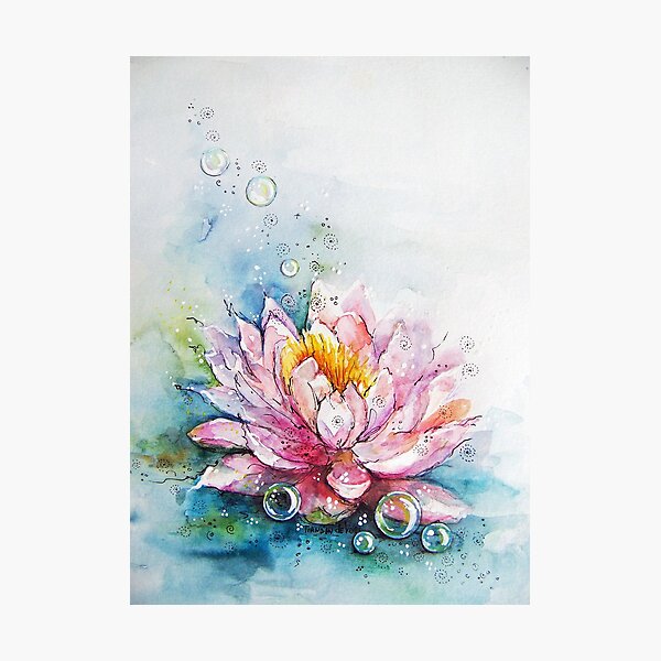 lotus and bubbles Photographic Print