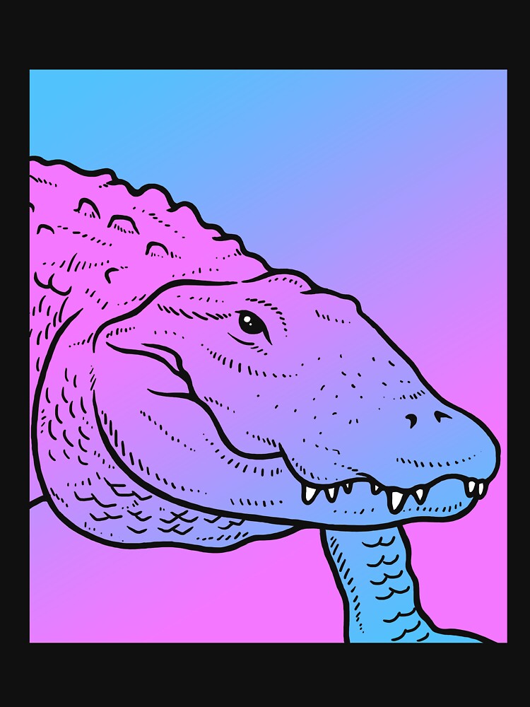 "Vaporwave Alligator Aesthetic Pastel Goth Crocodile" Zipped Hoodie by