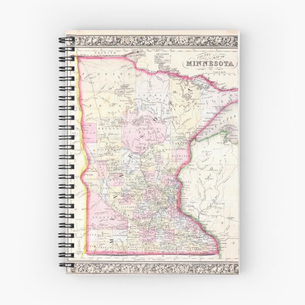 Item preview, Vintage Map of Minnesota, 1864 designed and sold by historyphoto.