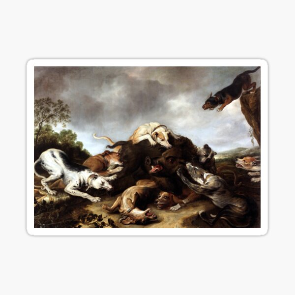 Frans Snyders The Boar Hunt Sticker