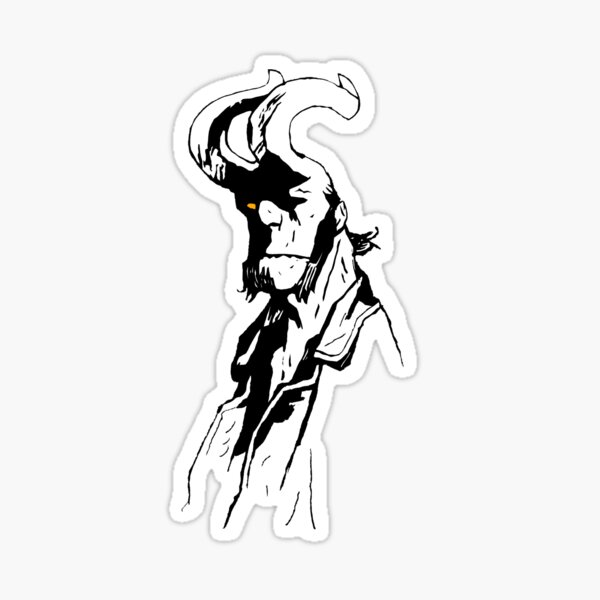 Hellboy Sketch Sticker