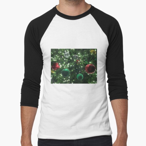 Christmas Baubles Baseball ¾ Sleeve T-Shirt