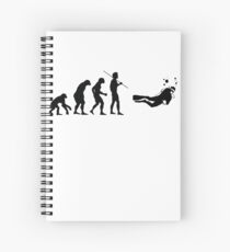 Evolution to Scuba Diver Spiral Notebook