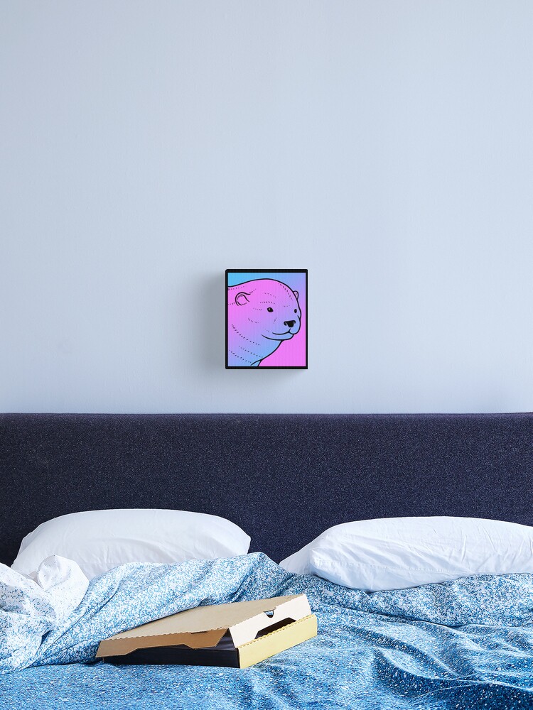 Vaporwave Otter Aesthetic Pastel Goth Otter Canvas Print