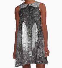 Brooklyn Bridge Snow Day A-Line Dress