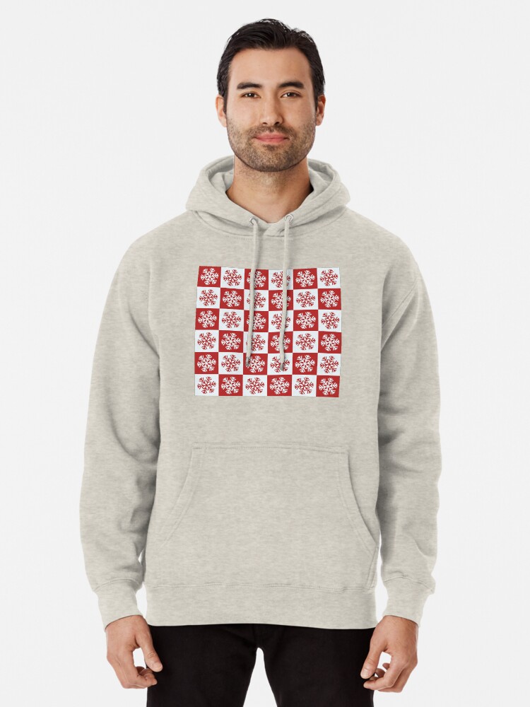 red and white checkered hoodie