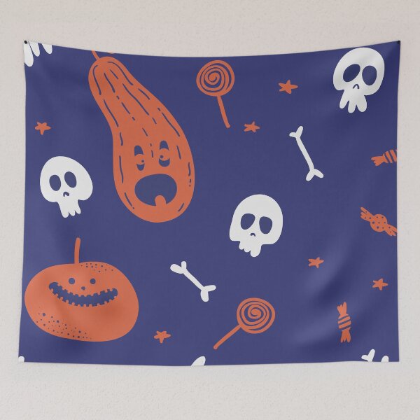 Item preview, Pumpkins and Ghosts designed and sold by Kate Lillyson.