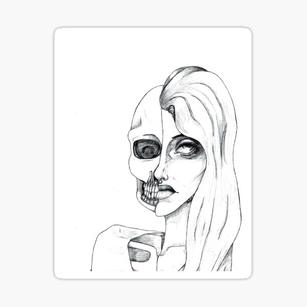 Half Face Stickers Redbubble