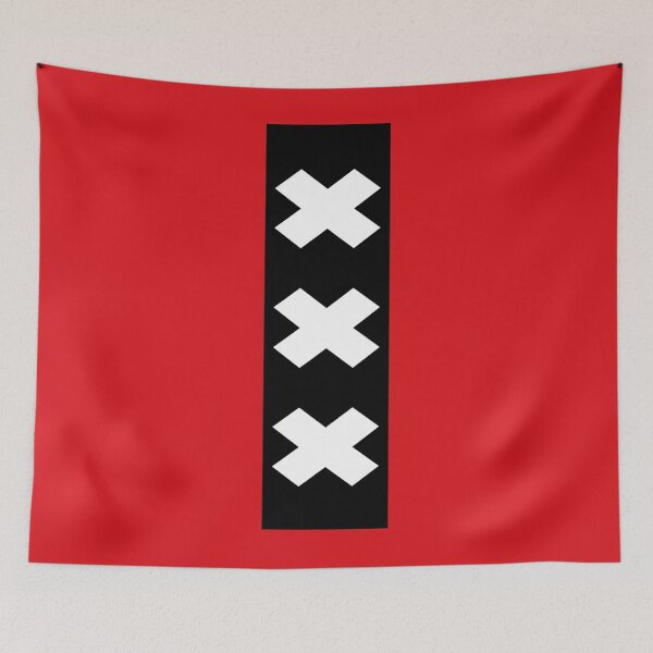 Item preview, Amsterdam Flag Saint Andrew's Crosses Netherlands Holland Dutch designed and sold by VikingRunes.