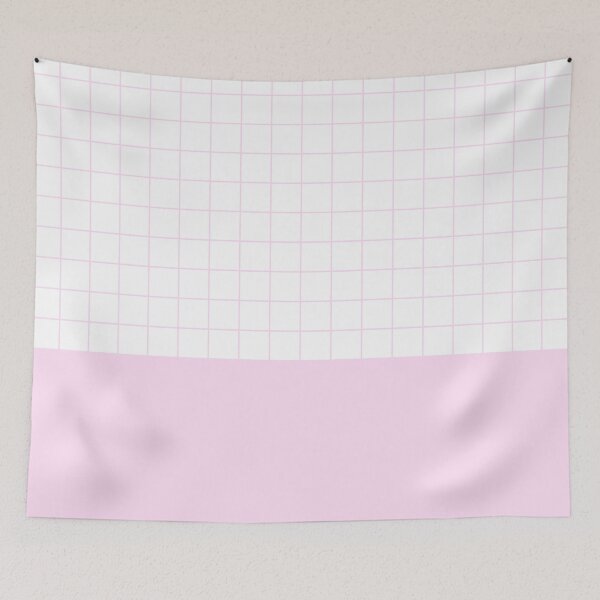 Item preview, Girly Pink Grid On White Above Girly Pink designed and sold by rewstudio.