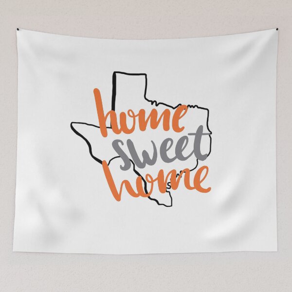 Item preview, Home Sweet Home Texas Orange and Silver designed and sold by arielmacon.