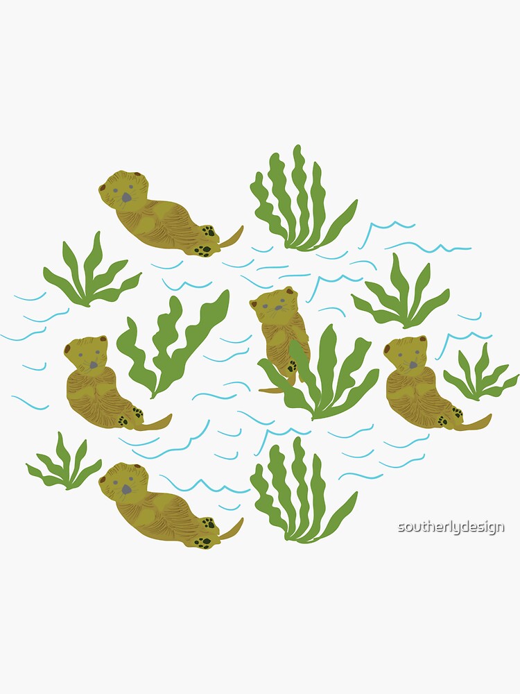 Sea Otters by southerlydesign