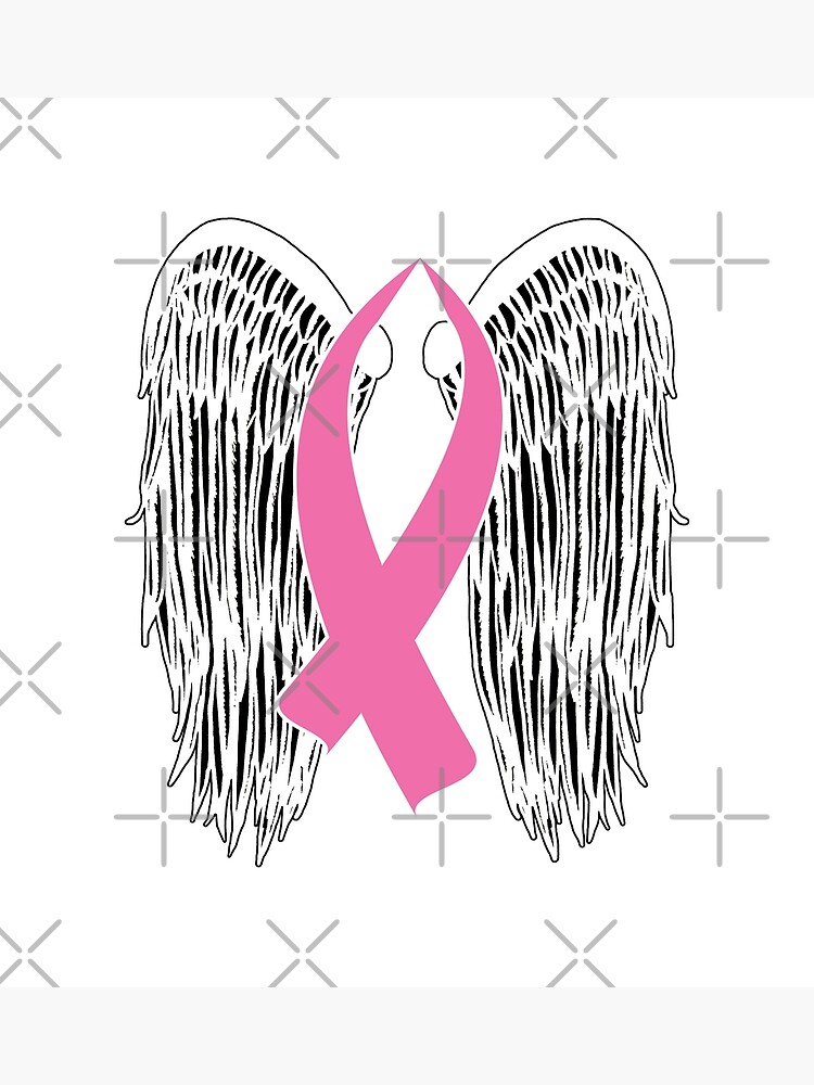 Winged Awareness Ribbon (Pink) Poster for Sale by blakcirclegirl