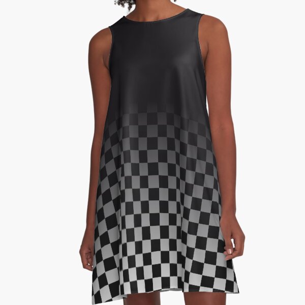 Harajuku check ombre A-Line Dress