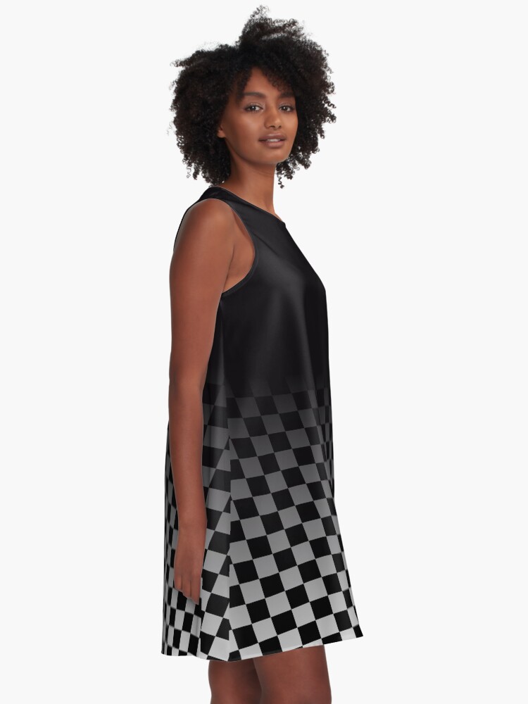 Alternate view of Harajuku check ombre A-Line Dress