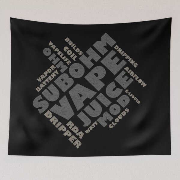 Item preview, Vape WordCloud Subohm Grey designed and sold by 7ate9Dogs.