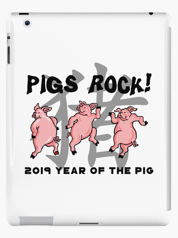 Year Of The Pig Pigs Rock Ipad Case Skin By Holidayt Shirts