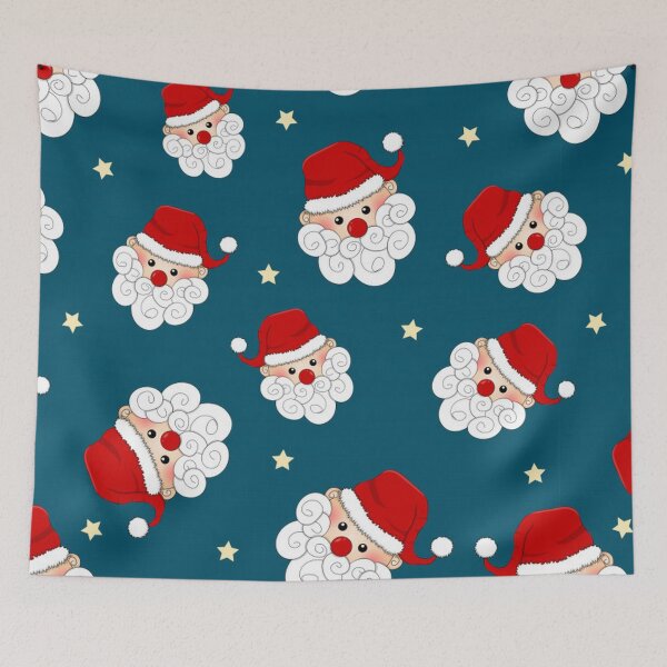Item preview, Cute Santa Claus on Blue Background designed and sold by pugmom4.