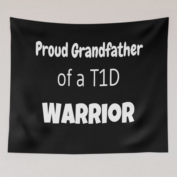 Item preview, Proud Grandfather Of A T1D Warrior - White Text  designed and sold by CatGirl101.