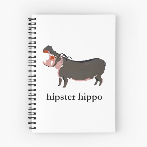 Item preview, "Hipster Hippo" (with text option #2) designed and sold by starcloudsky.