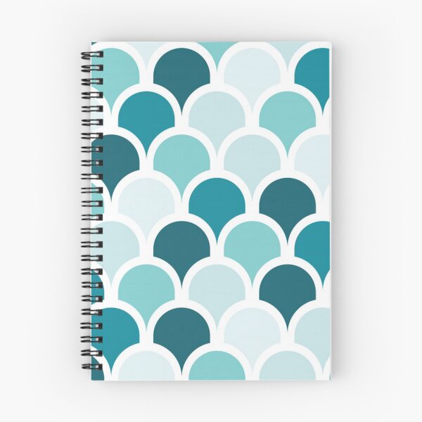 Item preview, Shades of Turquoise/Teal Fish Scale Pattern designed and sold by pugmom4.