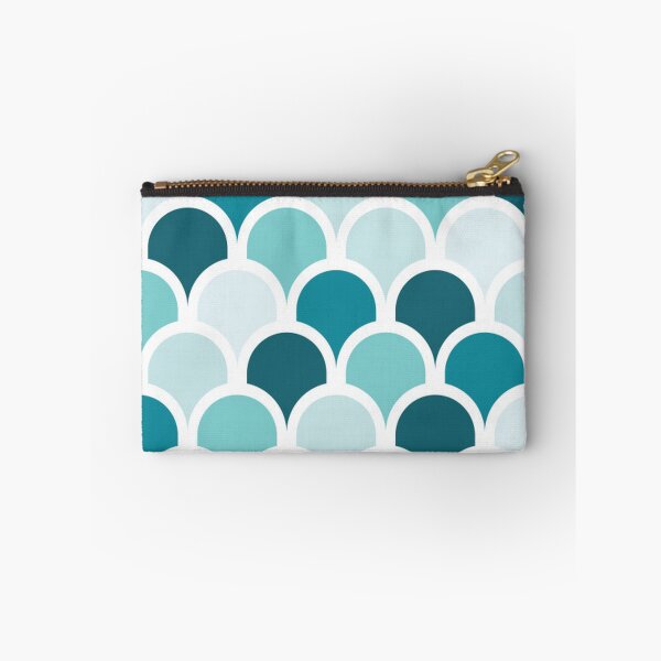 Item preview, Shades of Turquoise/Teal Fish Scale Pattern designed and sold by pugmom4.
