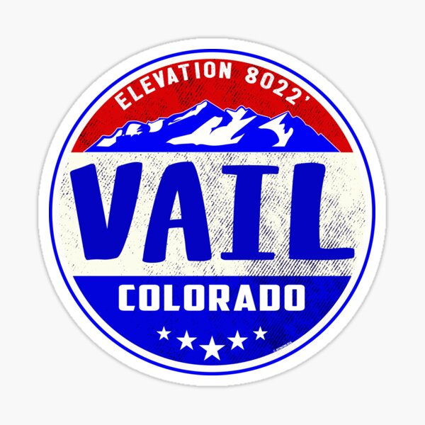 Vail Colorado Mountain Skiing Ski Snowboarding Sticker