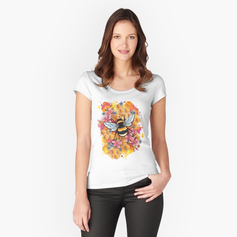 Item preview, Fitted Scoop T-Shirt designed and sold by lornalaine.