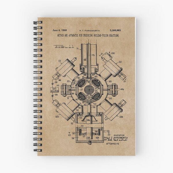 Item preview, Retro Patent Print Nuclear Fusion Apparatus Invention 1968 designed and sold by MadebyDesign.