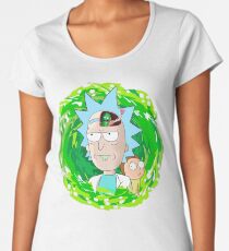 Rick and Morthy Premium Scoop T-Shirt